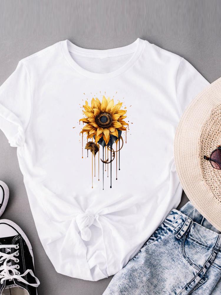 (Asian Size) letter style trend Women's Top Print O-neck Short Sleeve T-shirts Fashion Female Casual T Clothing Graphic Tee