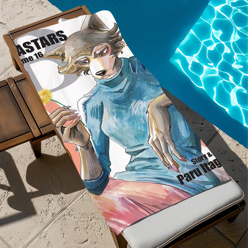 Hot Popular Japanese Anime B-Beastars-S Towel Beach Quick Dry Soft Pool Towels Gift for Travel Gym Shower Camping sports