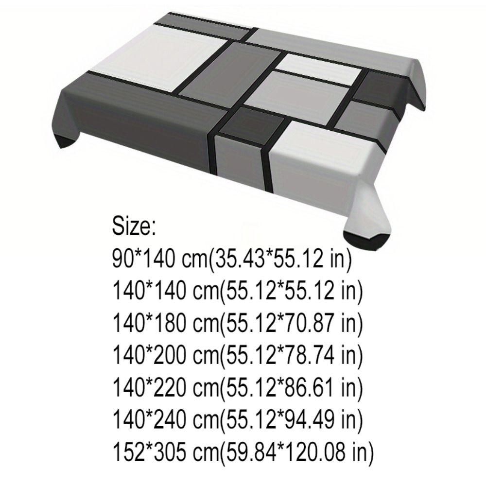 Non-slip Geometric Splicing Tablecloth Modern Simple Style Dining Table Protector Party