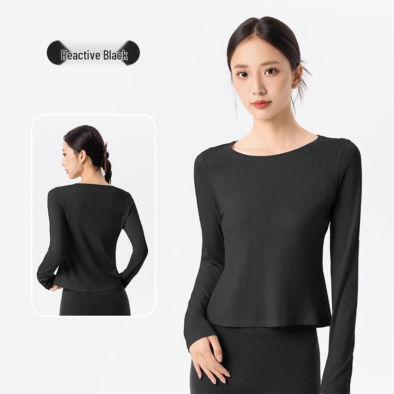 Women's Customized Slimming Long Sleeve Yoga Top - Breathable Fitness Sportswear for Pilates and Running