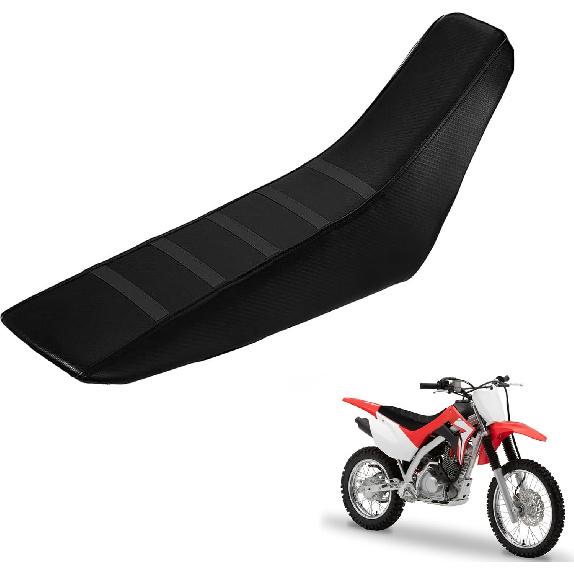 Ribbed Dirt Bike Seat Cover Gripper Soft for CRF 110 125F CRF110F CRF125F 2023 2024 2025 Pit Bike Non-Slip Surface Protector Black
