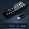 4 Port USB 3.0 Hub USB Splitter Multifunction  4 Port USB Hub Plugs & Play Hub ABS Dock for Streamlined Connection Solution