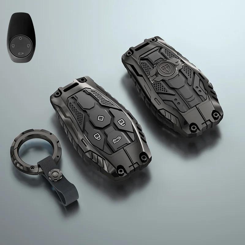 Styling Mouldings Zinc Alloy Car Smart Remote Key Cover Case Protector Holder Shell Bag For Leapmotor T03 S01 C11 C01 Type Keych