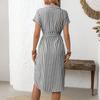 Damen Casual Mode Kurzarm Retro Retro Kleid