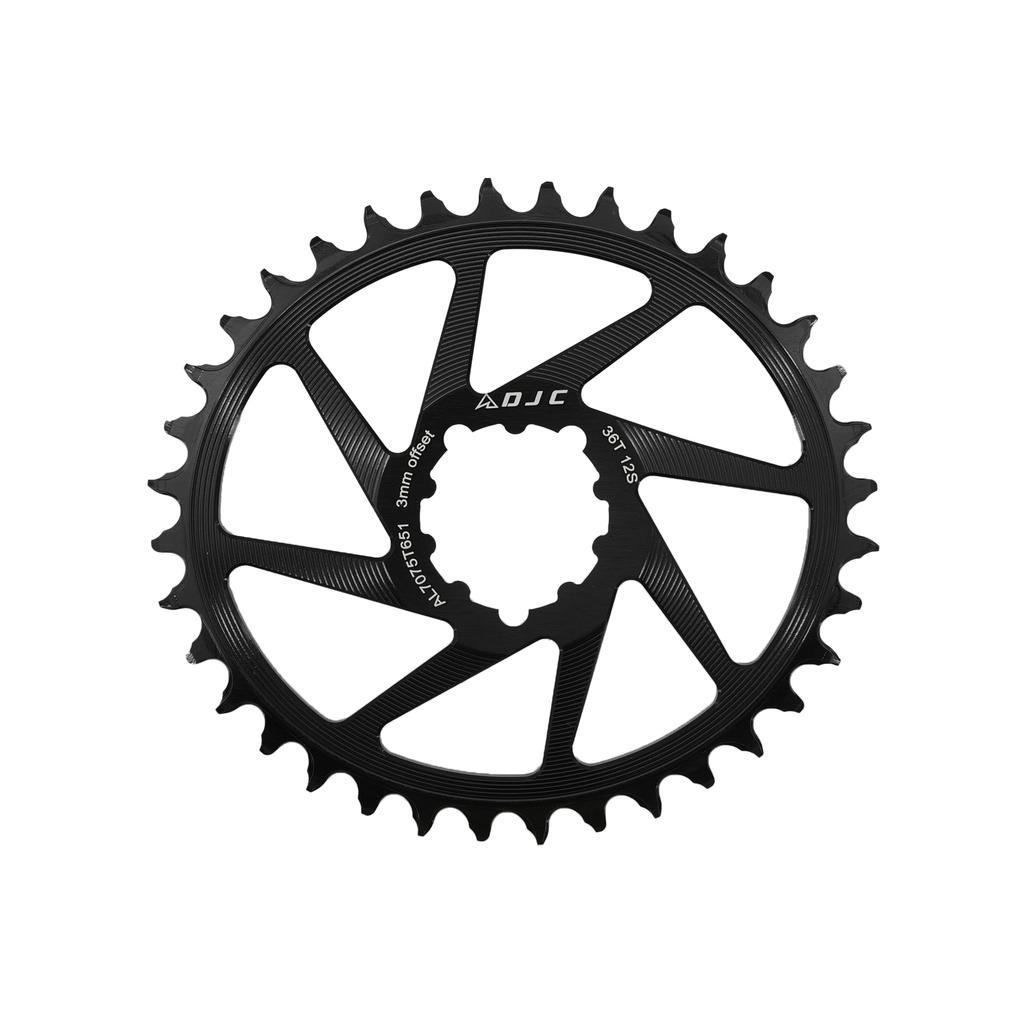 DJC Bike 3 Bolt Mount Oval MTB Chainring 3mm Offset Narrow Wide for SRAM DUB BB30 XX1 X01 GX Eagle Crankset 28T-38T
