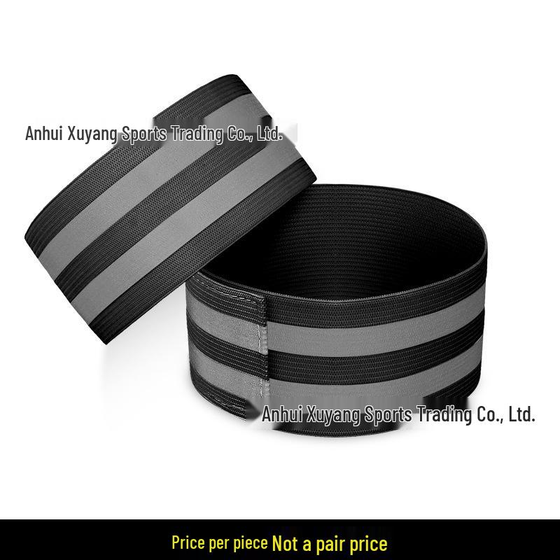 Reflective Cycling & Running Leg Straps: Elastic Safety Bands for Night Visibility.
