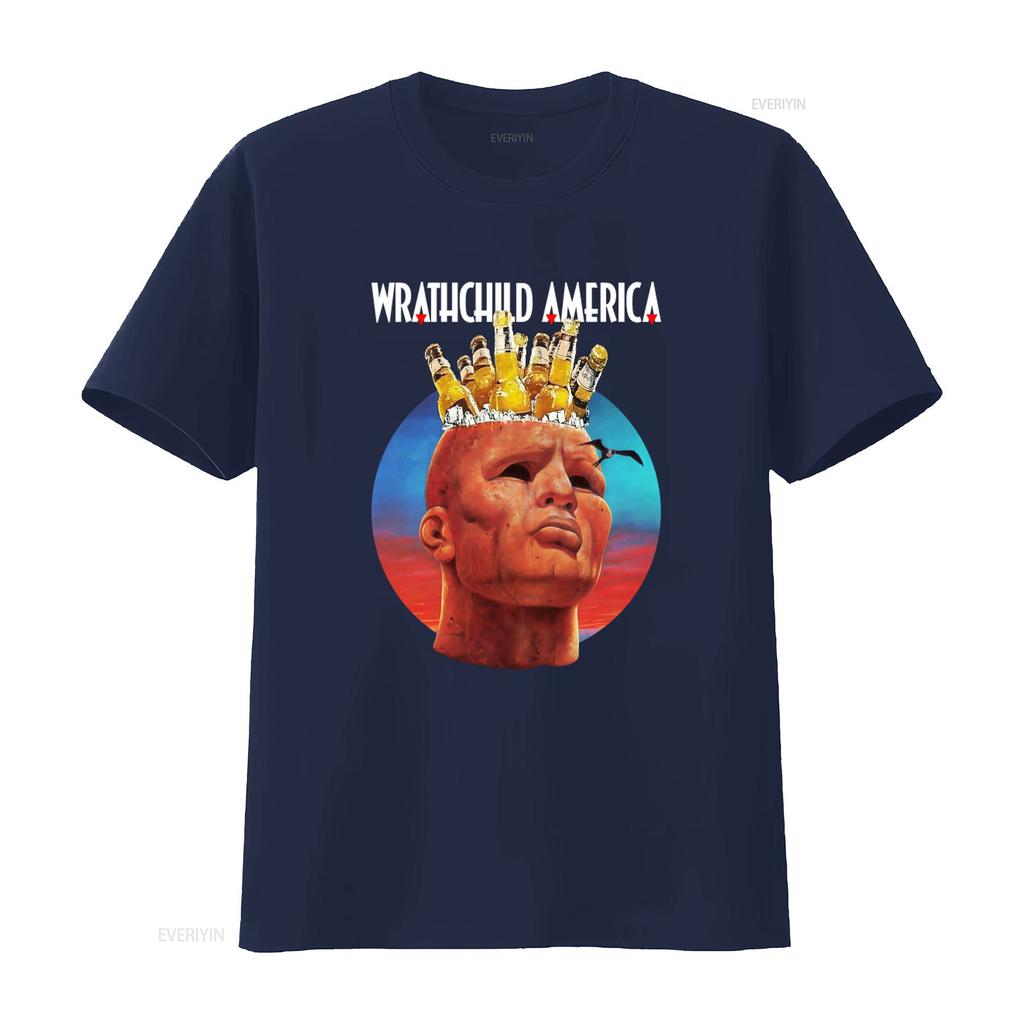 Wrathchild Amerika Tour T-Shirt Ich bin nicht betrunken, ich trinke nur Print Herren vintage gewaschen homme streetwear Dehnbar