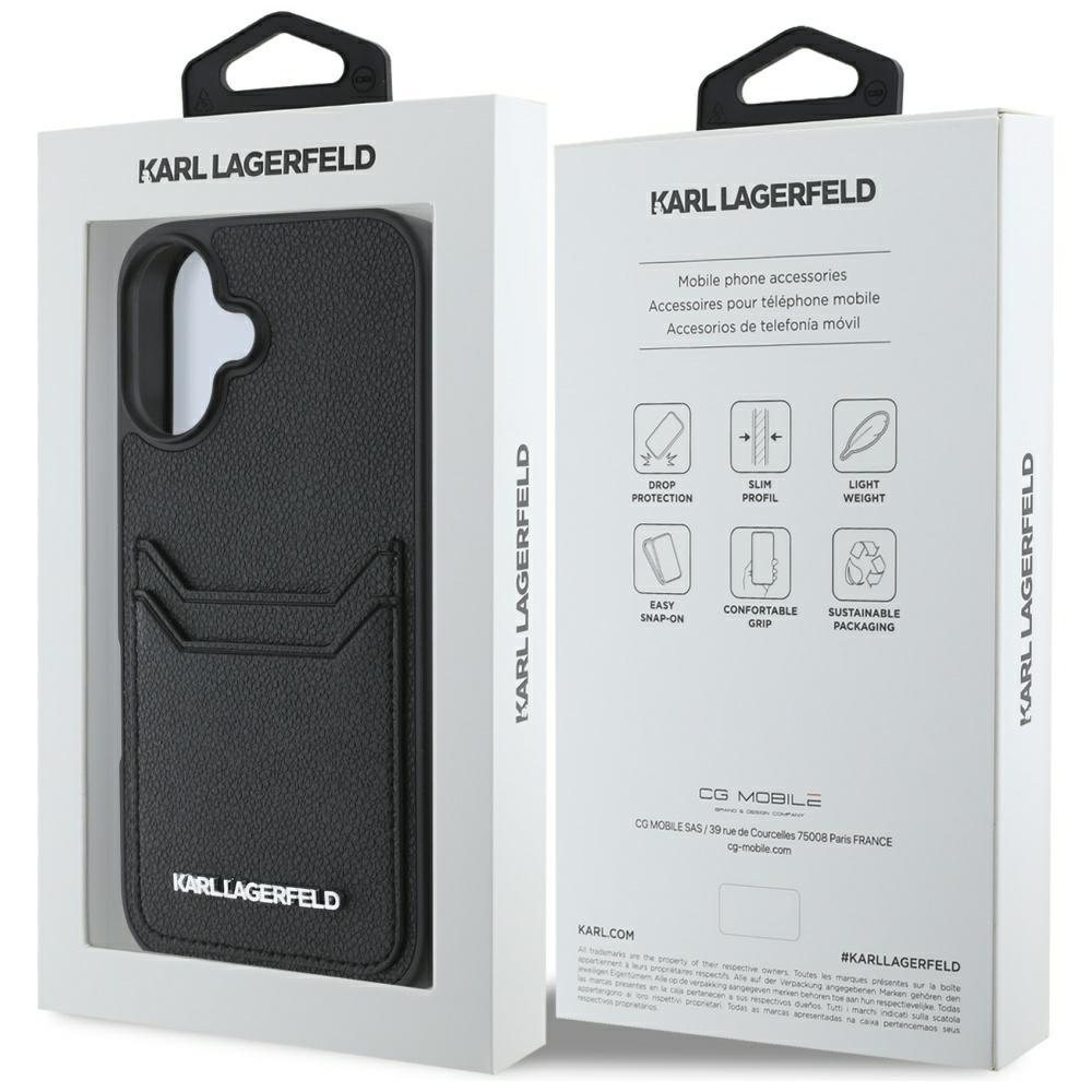 Etui Do iPhone 16 Karl Lagerfeld Cardslot Czarny