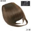 LISI HAIR Synthetic Straight Hair With Bangs 2 Clips In Hair Extensions Fake Fringe False Hairpiece For Women Wear