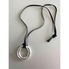 Tooxika Simple Light Luxury Design O-ring Pendant Necklace Leather Cord Adjustable Long Jumper Chain Women