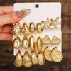 Starfish Starfish Earrings Textured Seashell Dangle Earrings C-Shape Earrings Set  Lady/Gifts