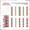 20pcs Floral Pattern Vintage Lace Stickers Wear-Resistant PET Stickers  for Photo Album