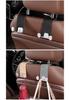 Suede Metal Car Seat Back Hook & Organizer