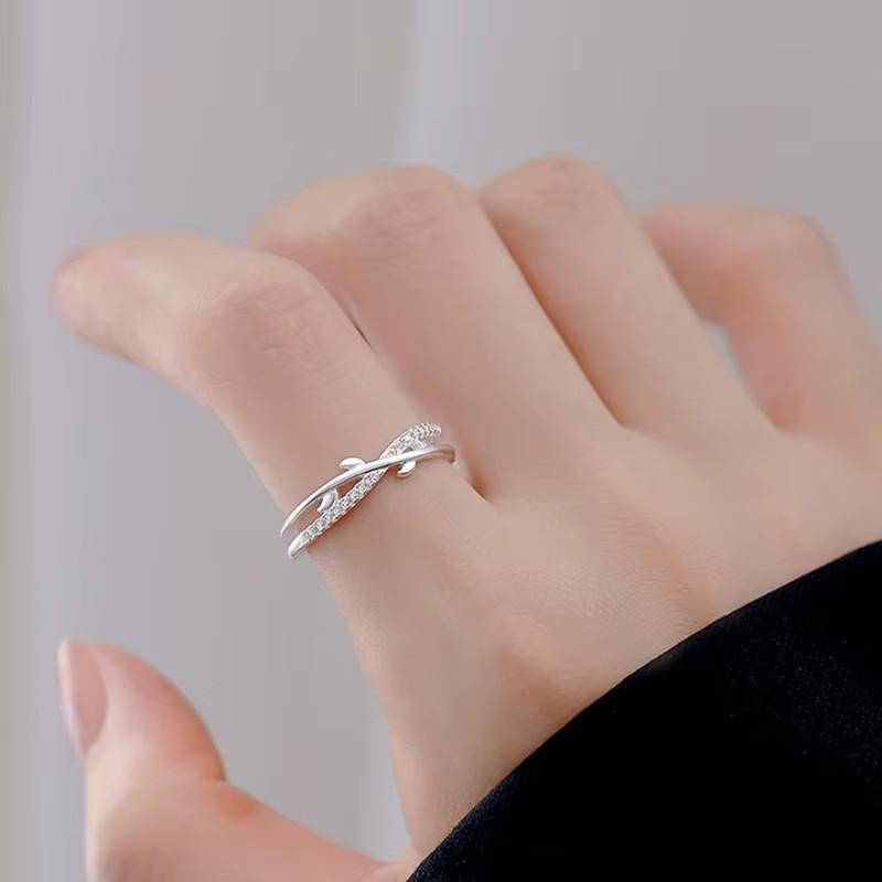 925 Silver Zircon Rings For Women Stars Frosting Design Trend Minimalism Jewelry Party Gift