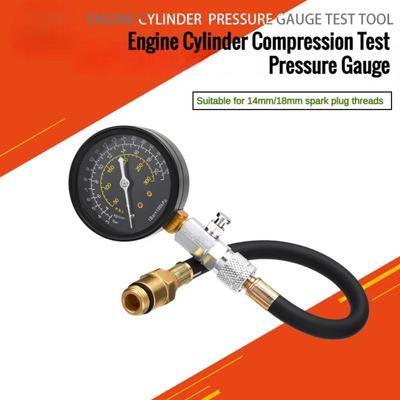 Motor Silindir Kompresyon Test Cihazı Kiti 0-300PSI Basınç Göstergesi Kontrol Test Aracı Otomotiv Tamir Aleti