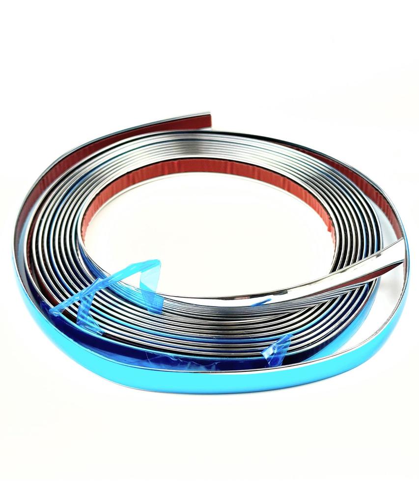 HTharros Plated Molding Tape Multi Molding Body Bumper Universal Protector PVC Dress Up Protection Width 12mm Length 5m