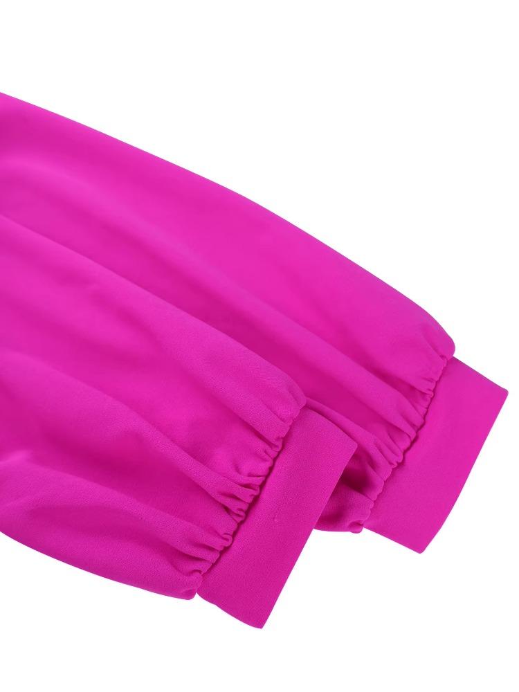 Elegant Women Pleated Maxi Dress V Neck Long Lantern Sleeve Patchwork Beading Fashion Autumn Winter Party Evening Outfit