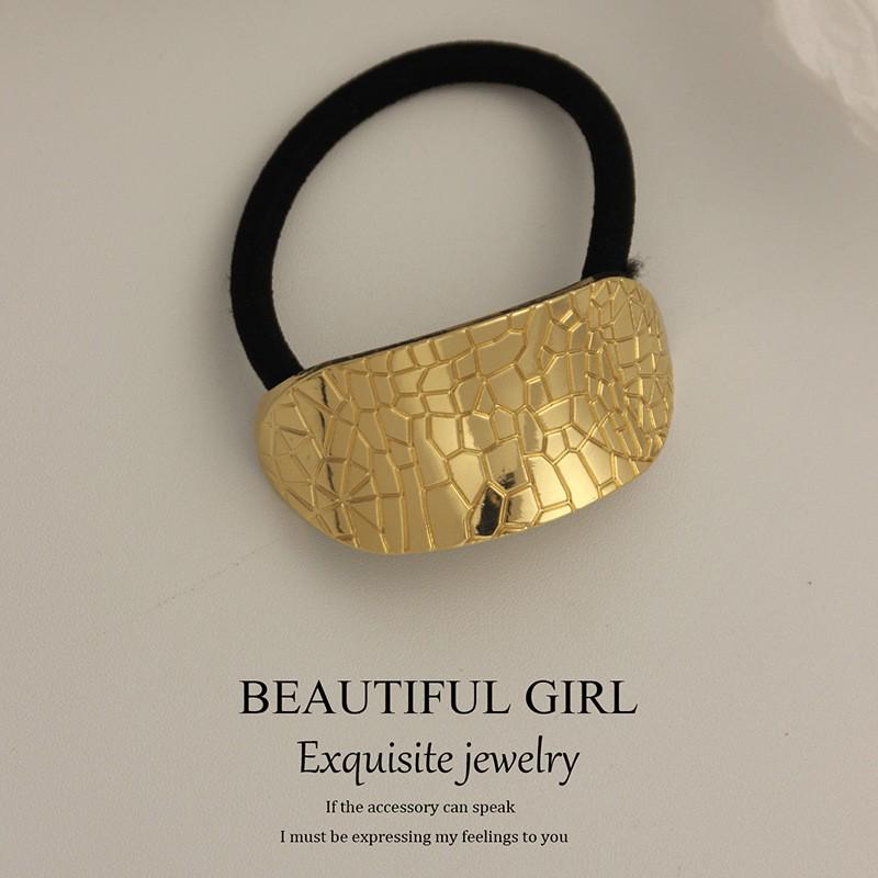 Minimalist Metal Hair Ring - New Korean Style High-End Ponytail Tie Rubber Band.