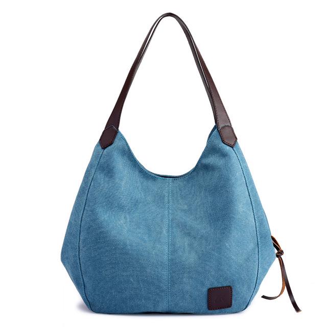 

Yogodlns Vintage Canvas Handbag Women Large Capacity Shoulder Bag Casual Handle Bag Fashion Lady Shopping Handbag bolso