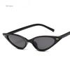 Small Cat Eye Sunglasses Women Brand Designer Vintage Rivet Narrow Triangle Sun Glasses Female Black Shades Streetwear Eyewear