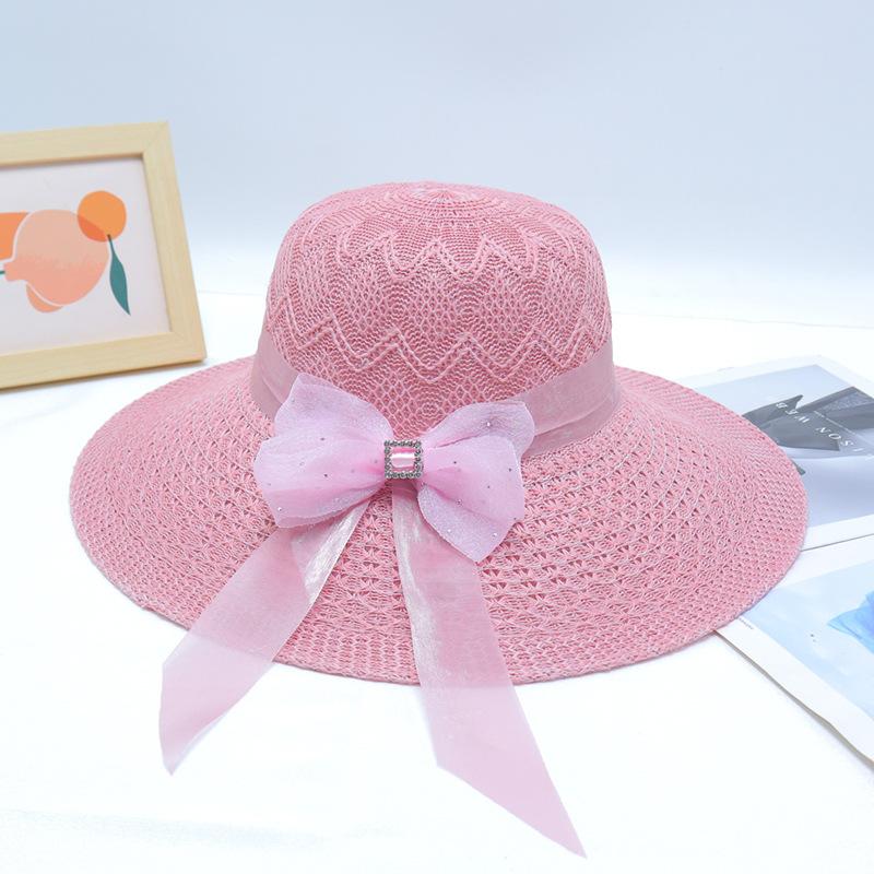 New Straw Hat Women's Outdoor Sunshade Sunscreen Hat Big Brim Trendy Vacation Beach Hat Breathable Cool Hat
