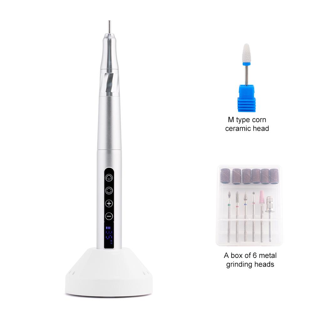 85W Motor Bürstenloser Nagelfräser Leichte Stiftform Nagelbohren 35K Wiederaufladbar E-File 35000 U/min Tragbare Ladestation