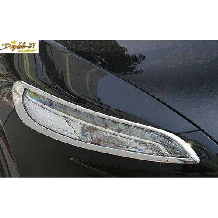 Jeep Cherokee ABS Chrome Front Head Light Lamp Frame Trim Fit For 2014-2017 2018