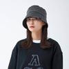 APOSTROPHE COMMA Point Label Washed Herringbone Bucket Hat (Washed Black)