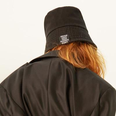 ACONTT Cotton Washed Urban Bucket Hat-BLACK
