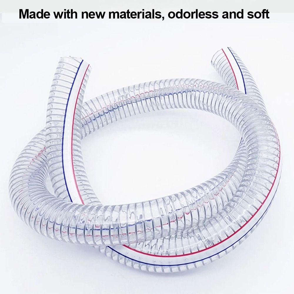 New PVC Steel Wire Hose Transparent ID 10-25mm Flexible Pipe 1/3meters Water Pump Tube