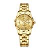 Women's Quartz Commuting Stylish Watch with Calendar Day of the Week Date Round Face Diameter 30mm Stainless Steel Made In Japan Movement Diamond