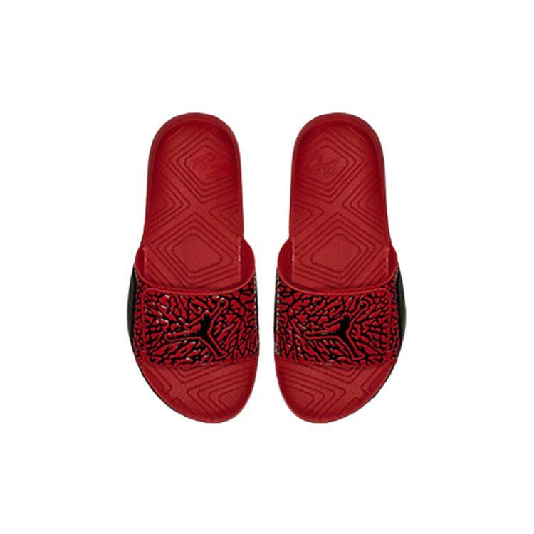 Air Jordan Hydro 7 Red Burst Crack Slippers Gs BQ6291-600