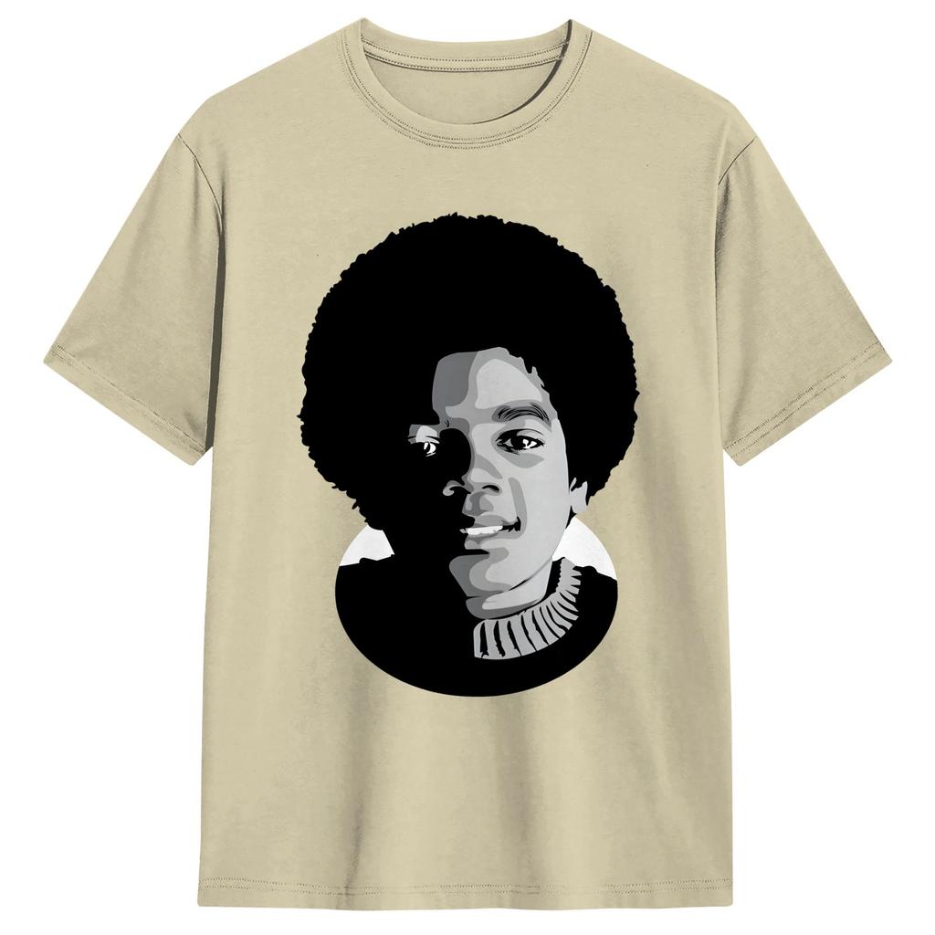 MMichael JJackson Fan Art TShirt Summer Streetwear TShirts Cotton Novelty Tee Shirt For Unisex Custom Logo Top Tees