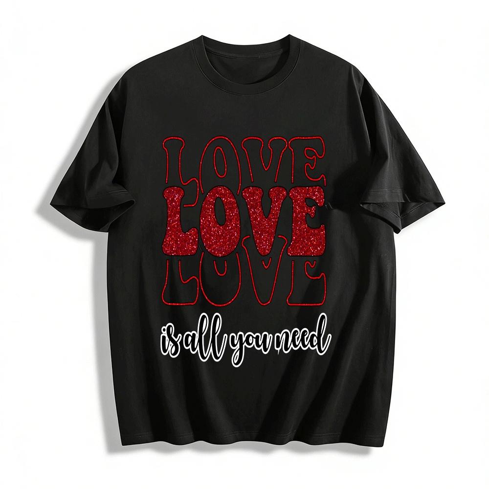 LOVE IS ALL YOU NEED Pure cotton T-shirt XXS