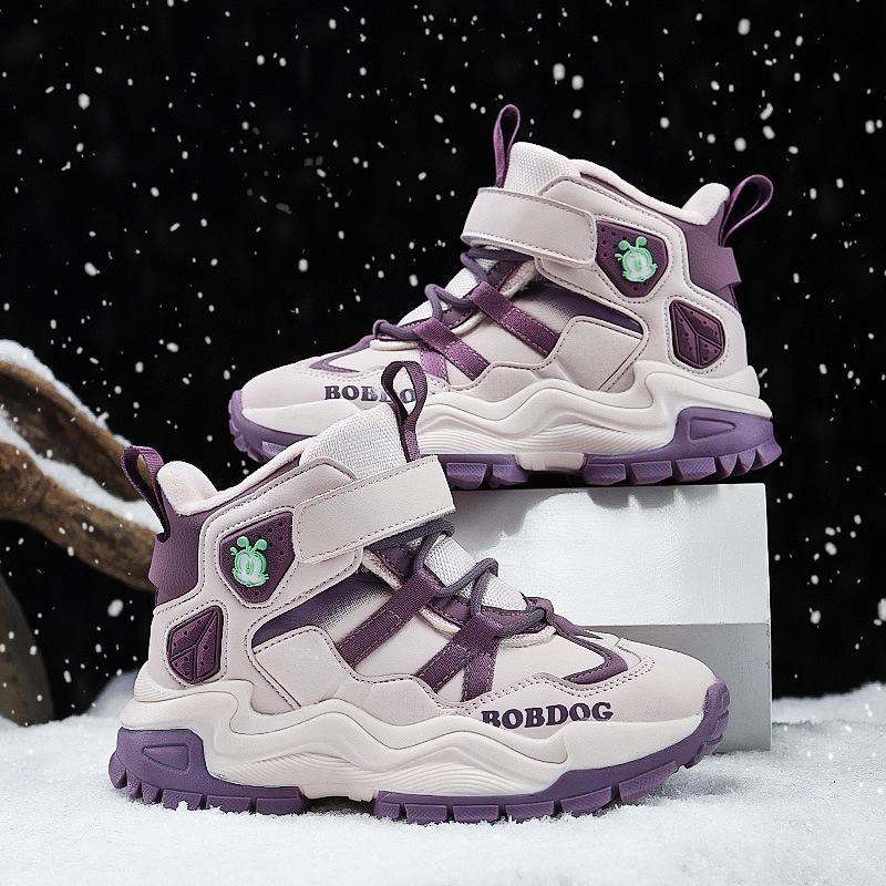 Babudou Kids' Winter Snow Boots - Warm Fleece Lined, Non-Slip, Waterproof Outdoor Boots