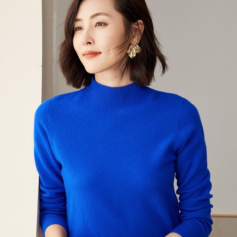 Women Sweater 100% Merino Wool MODERN NEW SAGA Winter Wool Pullover Turtleneck Autumn Jumper Female Knit Top