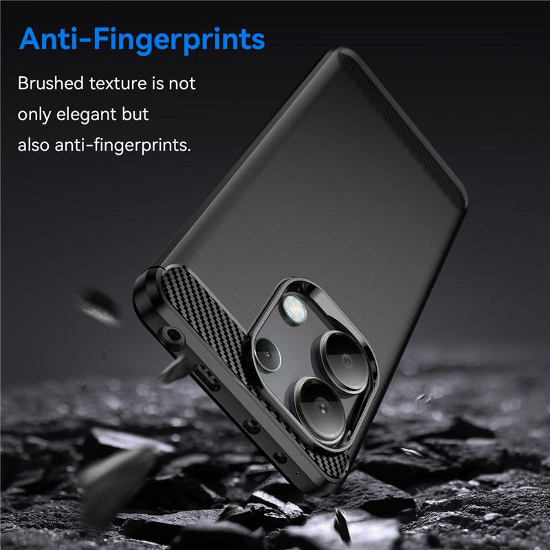 For Redmi Note 13 Case For Redmi Note 13 4G Cover 6.67 Inch Carbon Fiber Shockproof Silicone Bumper For Note 13 Pro Plus 4G 5G
