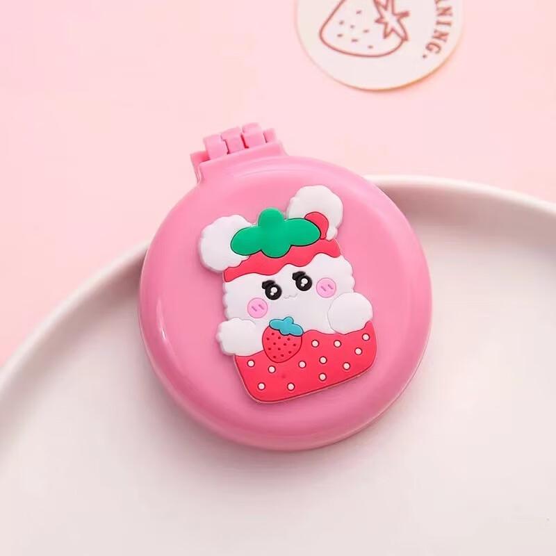 sinle Portable Cartoon Folding Cushion Comb with Mirror