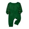 Christmas-print long-sleeve and long-pant matching family loungewear set