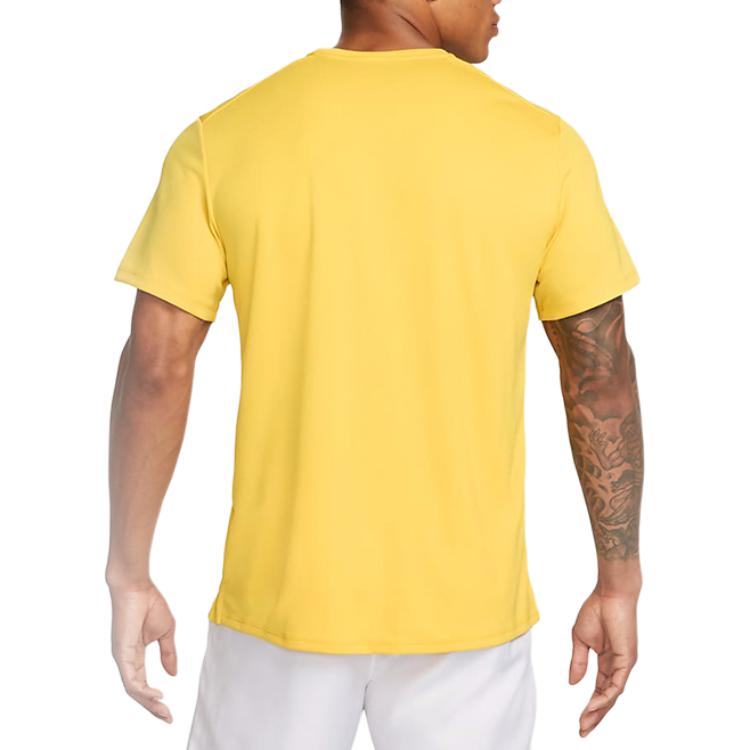 New Nike Running T Shirt Men's Bright Sulfur Yellow DV9316-709