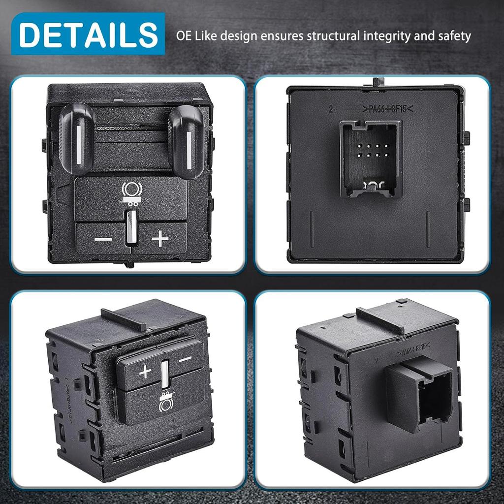 Trailer Brake Control Switch Compatible With GMC And Chevy Vehicles 2014- Colorado, Silverado 1500, Suburban, Canyon, Tahoe, Sierra 2500, Yukon OE#