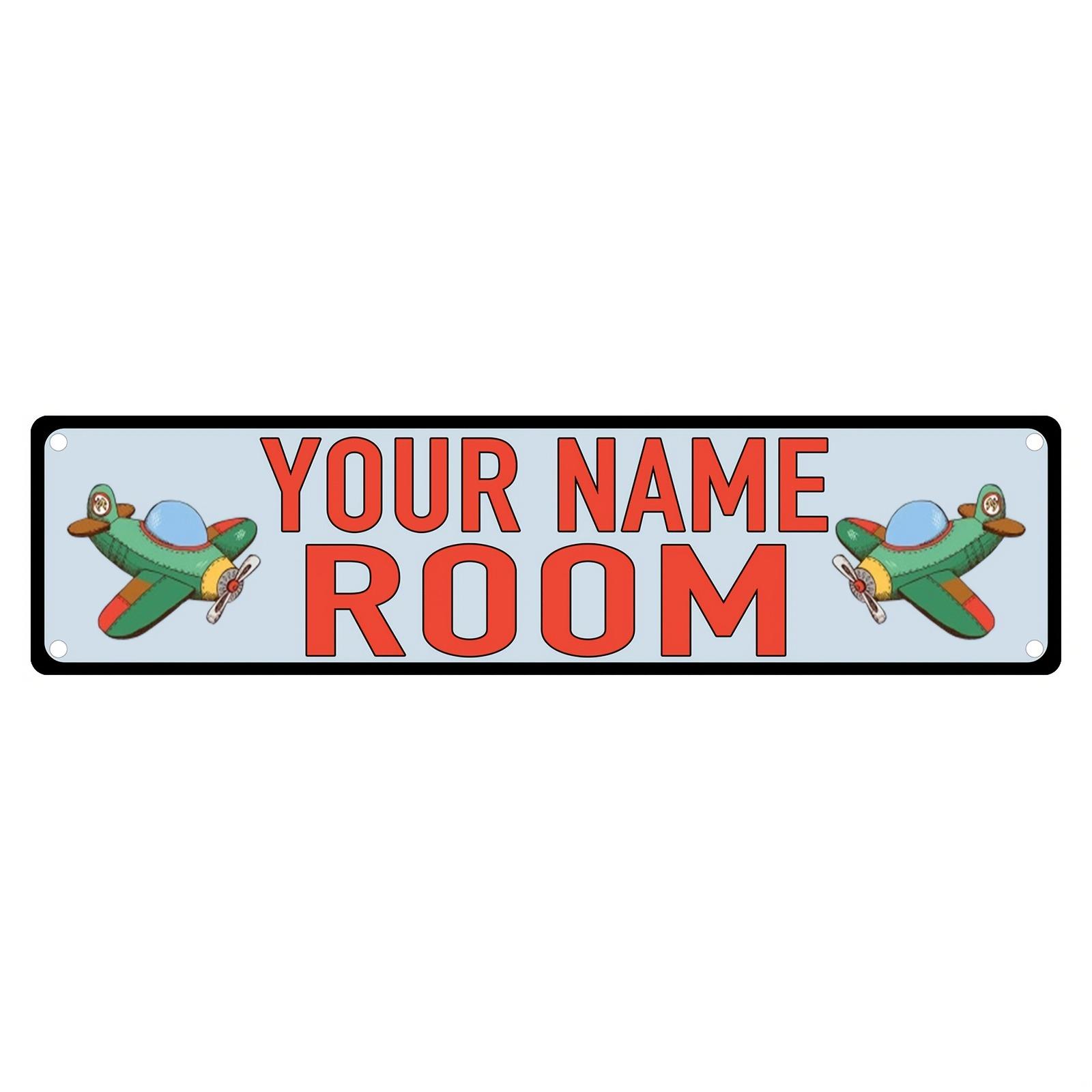 1 шт. Персонализированная винтажная алюминиевая табличка Индивидуальная табличка с именем для двери Декор спальни Праздничный подарок белый