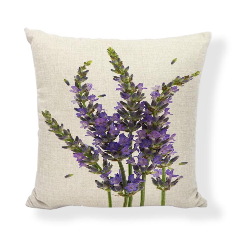Lavendel "Velsigne dette hjemmet" Putetrekk, 45x45cm Lilla Sofaputetrekk for Stuedekor