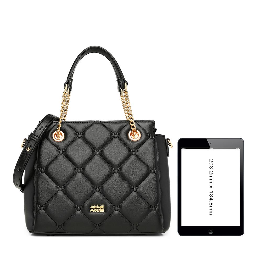 New Disney PU Shoulder Bag Handbag Shoulder Bag Regular Women's Ecru/Black DHB41440-A