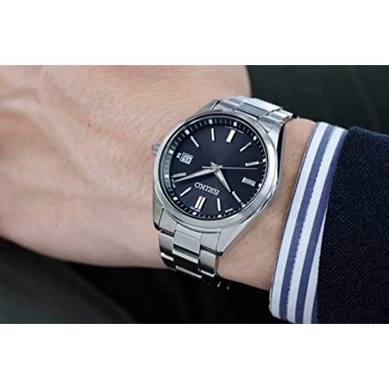SEIKO SELECTION SBTM323 Japanese-made mens wristwatch solar radio-controlled date calendar black dial 10 ATM water resistant stainless steel