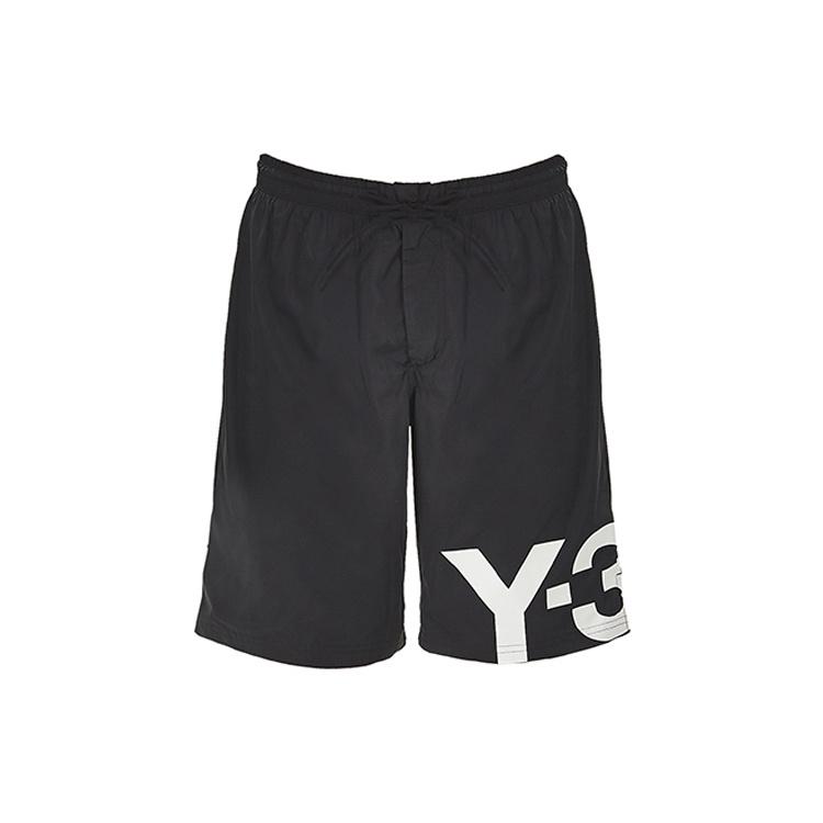 adidas Y-3 Large Logo Swim Shorts Black White Men s FS4484 XS