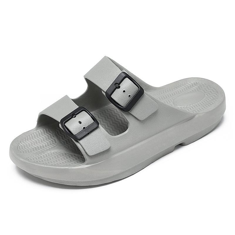 Summer sub-casual buckle thick-soled wear-resistant and odorless one-word support beach outdoor sports sandals slippers