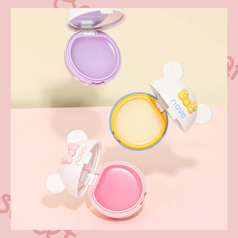 NOVO Ultra-Soft Cute Bear Hydrating Lip Mask: Moisturizing Gel, Lipstick Base & Balm