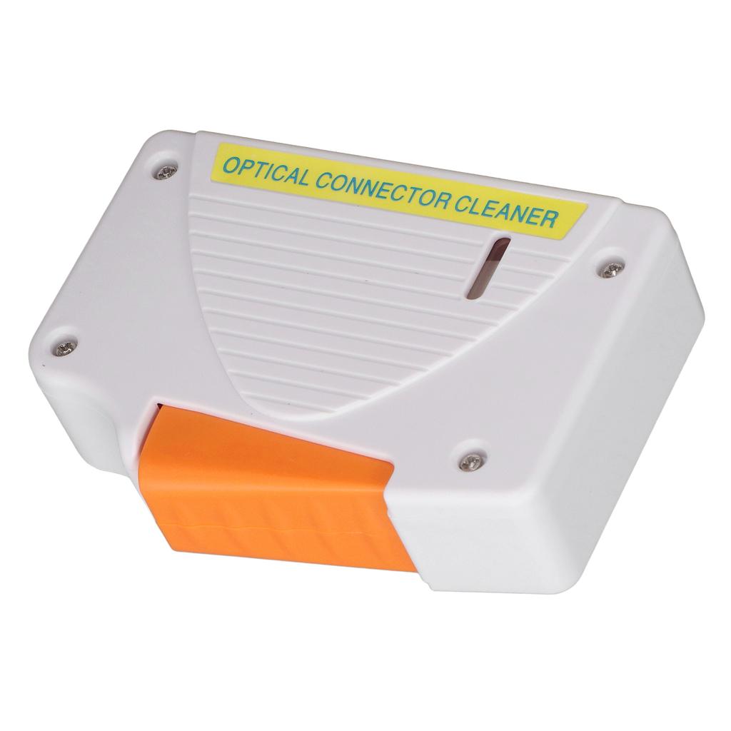 White Fiber Optic Cleaning Box Lightweight SC FC ST LC Optical Fiber Connector Fiber End Cleaner