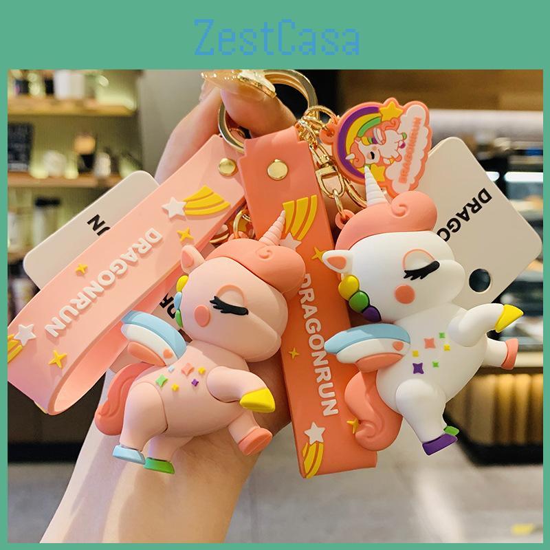 Adorable Unisex Unicorn Keychain Soft Silicone Durable Birthday Party Gift